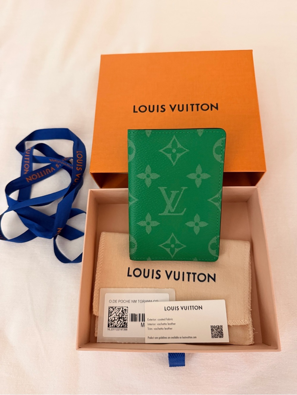 Louis Vuitton Cactus Green Monogram Pocket Organizer